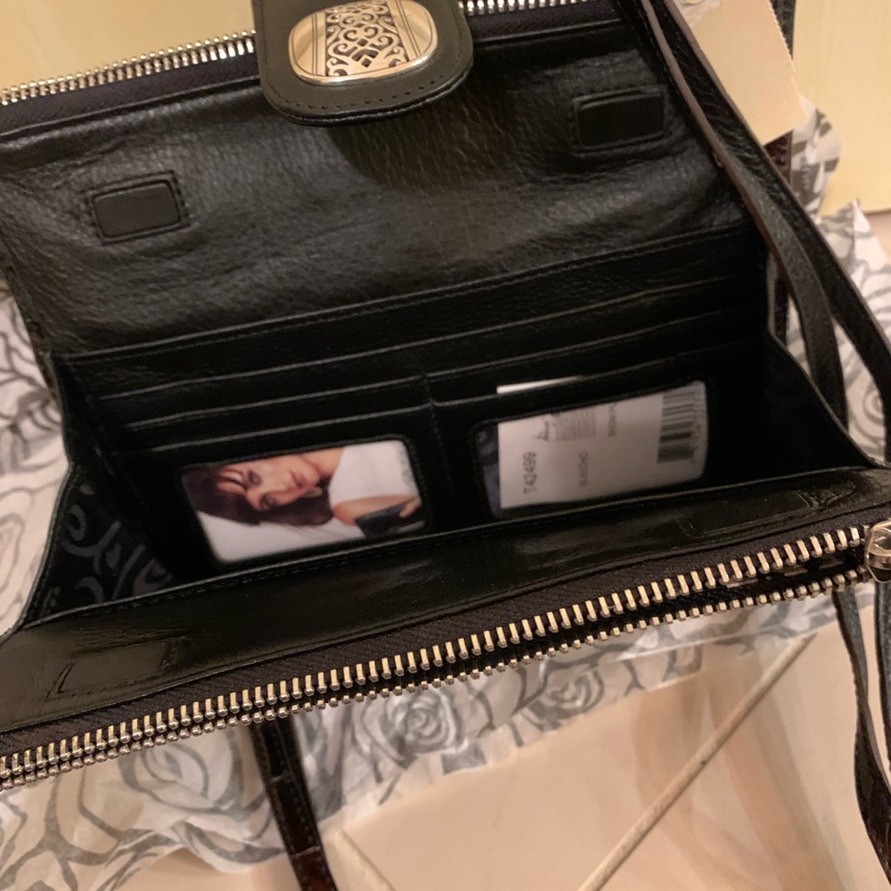 New Brighton Black and Brown Crossbody Bag